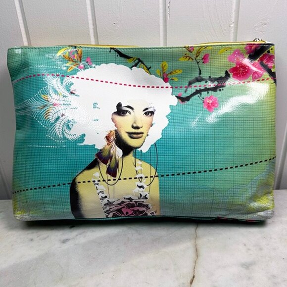 RARE Discontinued! NWT NEW Papaya “Fabulous” Large Accessory Bag *Missing Tassel - Picture 1 of 6